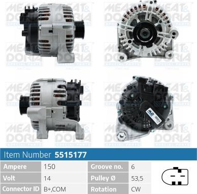 Meat & Doria 5515177 - Генератор autocars.com.ua