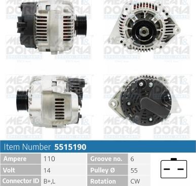 Meat & Doria 5515190 - Генератор avtokuzovplus.com.ua