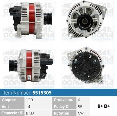 Meat & Doria 5515305 - Генератор avtokuzovplus.com.ua