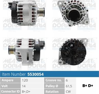 Meat & Doria 5530054 - Генератор avtokuzovplus.com.ua