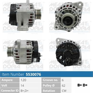 Meat & Doria 5530076 - Генератор avtokuzovplus.com.ua