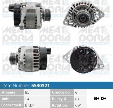 Meat & Doria 5530321 - Генератор avtokuzovplus.com.ua