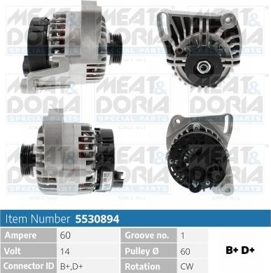 Meat & Doria 5530894 - Генератор avtokuzovplus.com.ua