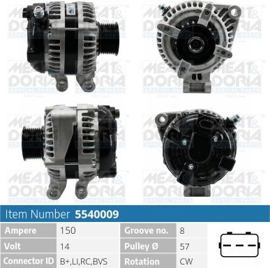 Meat & Doria 5540009 - Генератор avtokuzovplus.com.ua