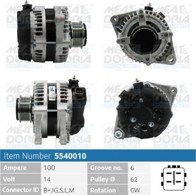 Meat & Doria 5540010 - Генератор avtokuzovplus.com.ua