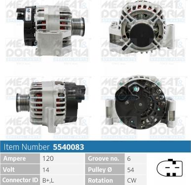 Meat & Doria 5540083 - Генератор avtokuzovplus.com.ua