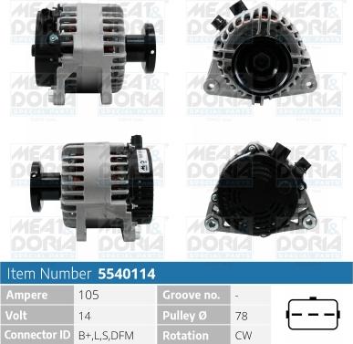 Meat & Doria 5540114 - Генератор autocars.com.ua