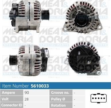 Meat & Doria 5610033 - Генератор autocars.com.ua