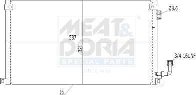 Meat & Doria 991148 - Конденсатор, кондиціонер autocars.com.ua