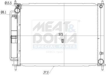 Meat & Doria 991155 - Конденсатор, кондиціонер autocars.com.ua