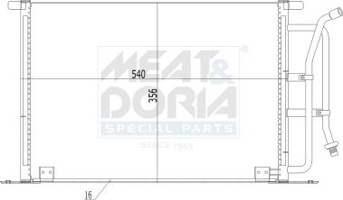 Meat & Doria 991215 - Конденсатор, кондиціонер autocars.com.ua