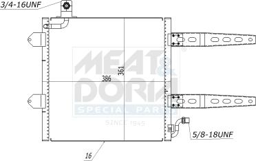 Meat & Doria 991221 - Конденсатор, кондиціонер autocars.com.ua
