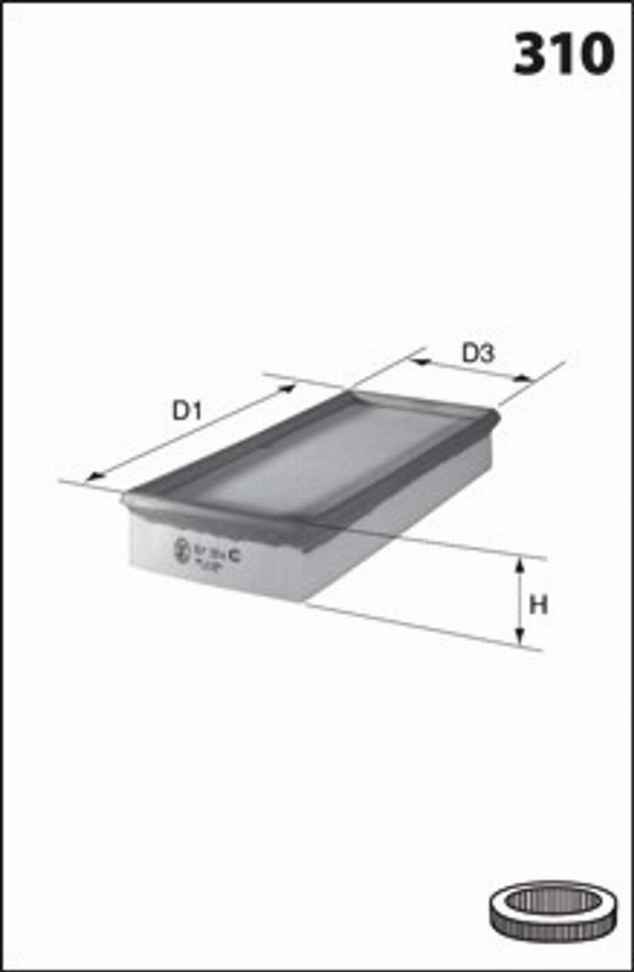 Mecafilter 155 - Воздушный фильтр avtokuzovplus.com.ua