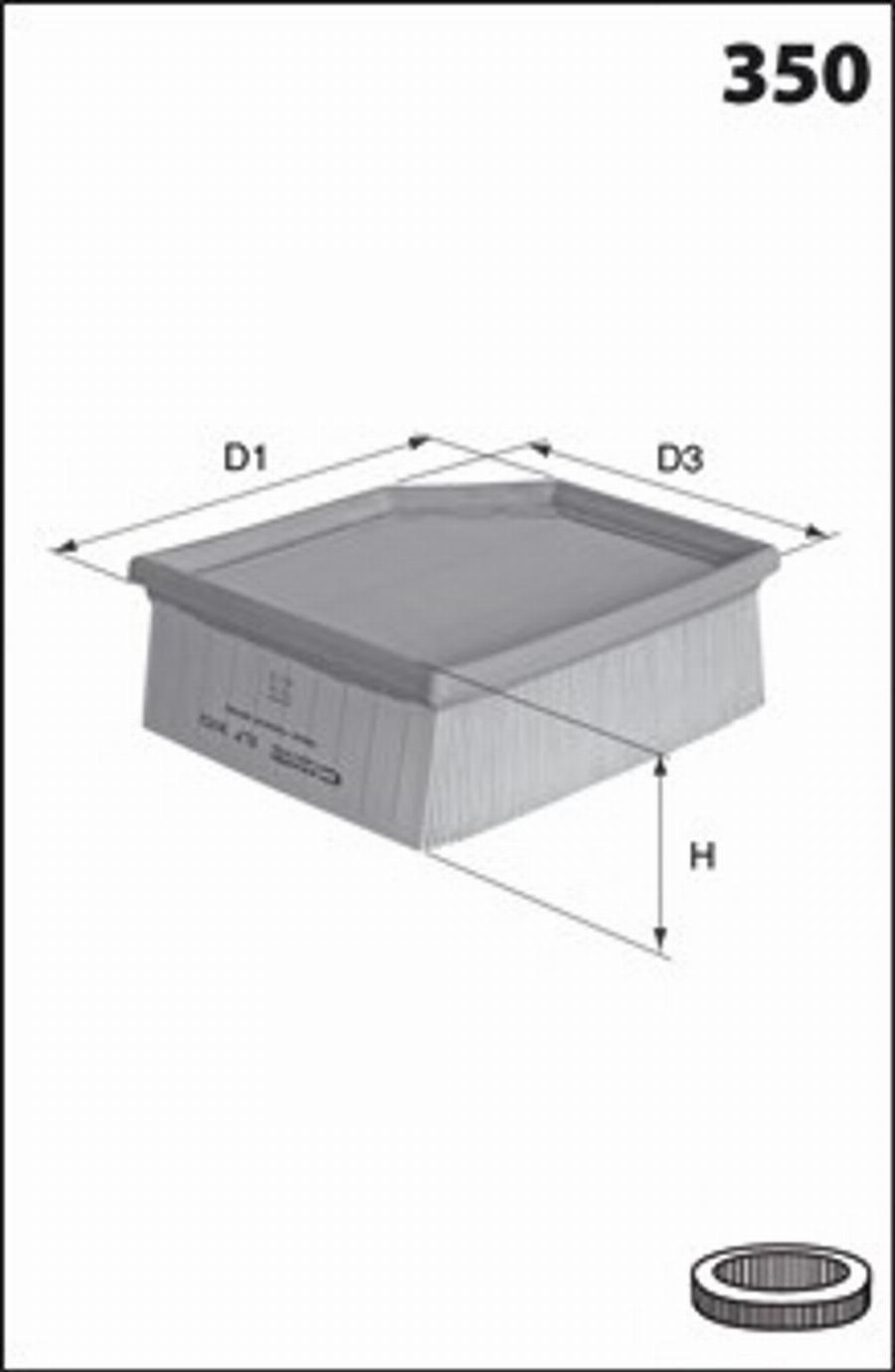 Mecafilter 186 - Воздушный фильтр avtokuzovplus.com.ua