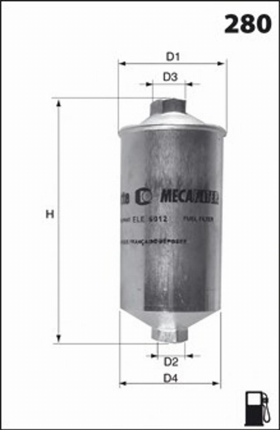 Mecafilter E11 - Паливний фільтр autocars.com.ua