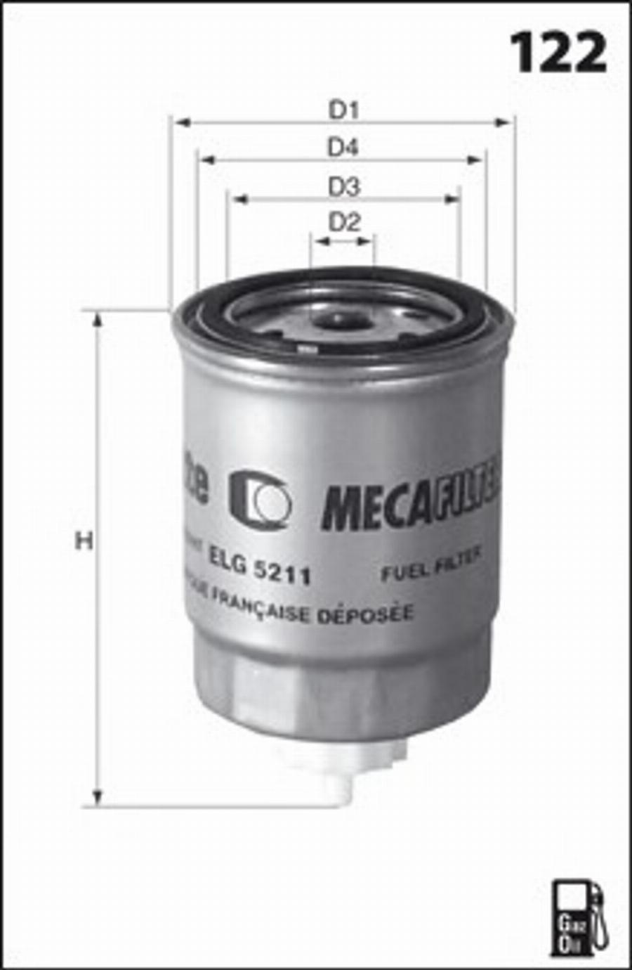 Mecafilter G12 - Паливний фільтр autocars.com.ua