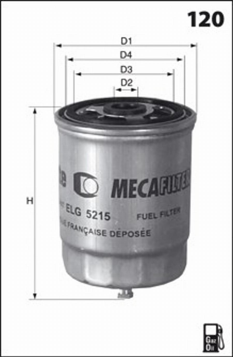 Mecafilter G25 - Паливний фільтр autocars.com.ua