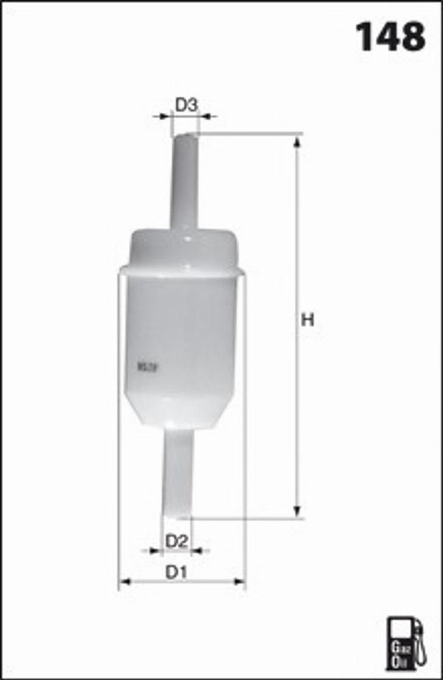 Mecafilter G54 - Топливный фильтр avtokuzovplus.com.ua