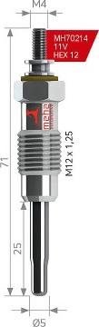 MEHA AUTOMOTIVE MH70214 - Свеча накаливания autodnr.net