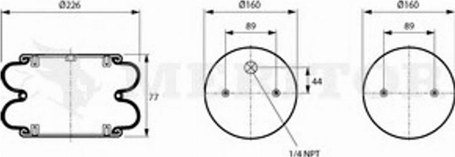 Meritor 212 21 356 - Тело подвески, пневматическая подвеска avtokuzovplus.com.ua