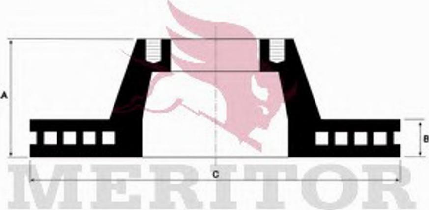 Meritor MBR2695 - Тормозной диск avtokuzovplus.com.ua