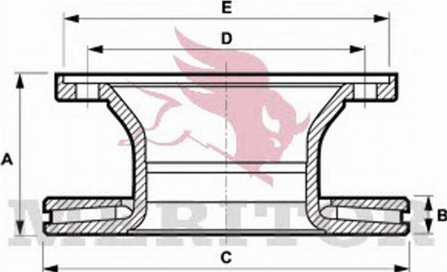 Meritor MBR5095 - Гальмівний диск autocars.com.ua