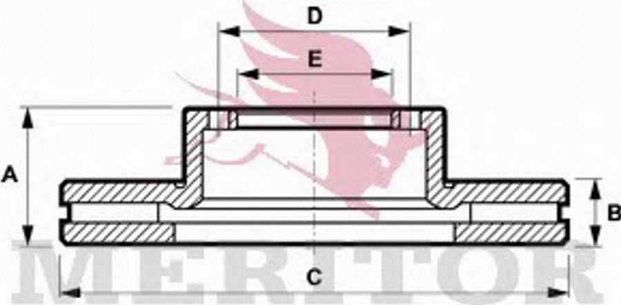 Meritor MBR5104 - Тормозной диск avtokuzovplus.com.ua