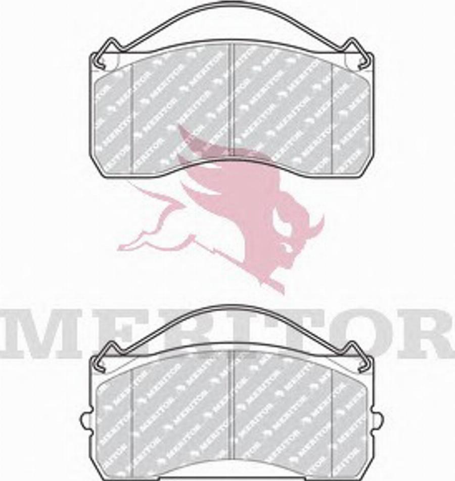 Meritor MDP1277 - Тормозные колодки, дисковые, комплект avtokuzovplus.com.ua