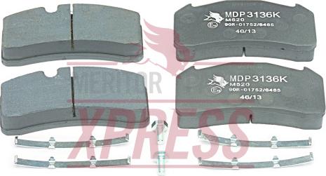 Meritor MDP3124K - Тормозные колодки, дисковые, комплект avtokuzovplus.com.ua