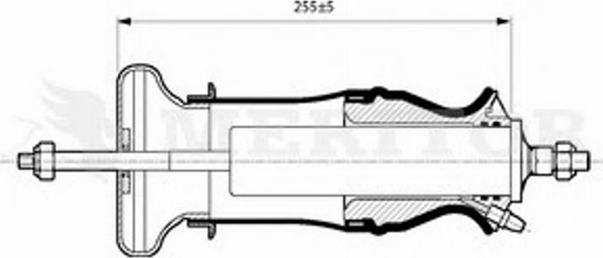Meritor MLF5001 - Гаситель, кріплення кабіни autocars.com.ua