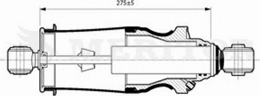 Meritor MLF5113 - Гаситель, кріплення кабіни autocars.com.ua