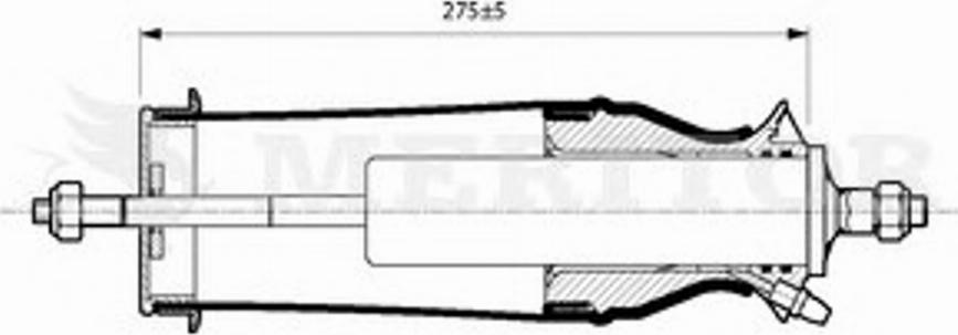 Meritor MLF5204 - Гаситель, кріплення кабіни autocars.com.ua