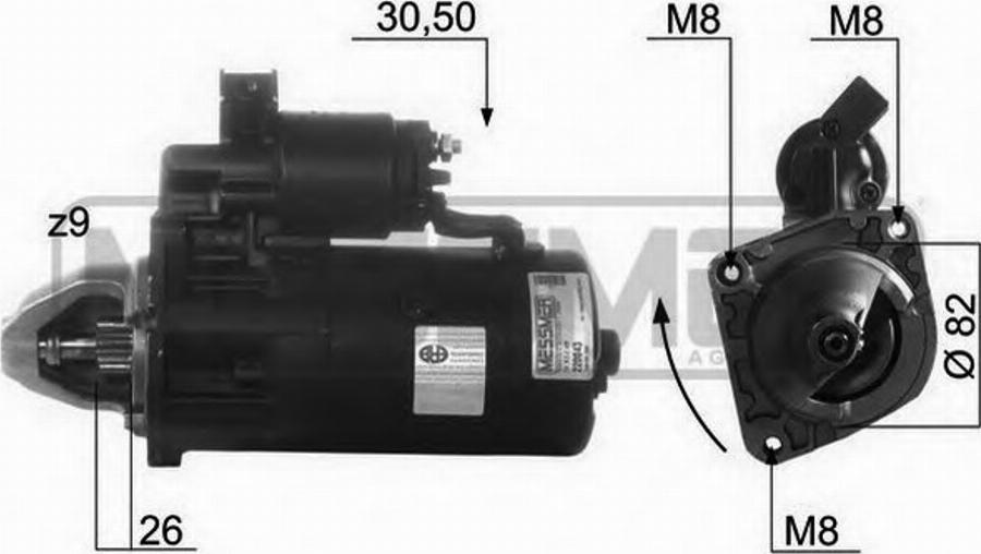 Messmer 220043 - Стартер autocars.com.ua