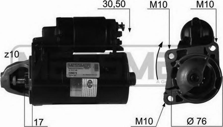 Messmer 220073 - Стартер avtokuzovplus.com.ua