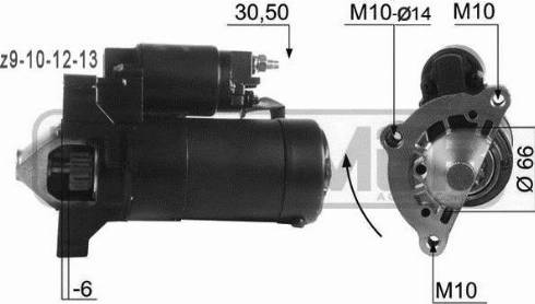 Messmer 220074A - Стартер avtokuzovplus.com.ua