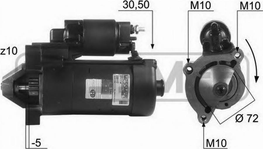 Messmer 220117 - Стартер autocars.com.ua