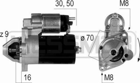 Messmer 220214A - Стартер avtokuzovplus.com.ua