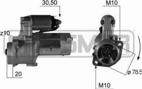 Messmer 220350A - Стартер avtokuzovplus.com.ua