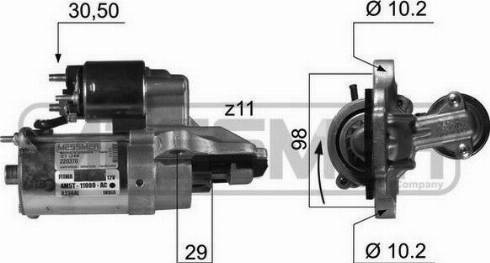 Messmer 220370A - Стартер avtokuzovplus.com.ua