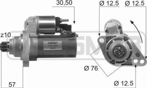 Messmer 220467A - Стартер avtokuzovplus.com.ua