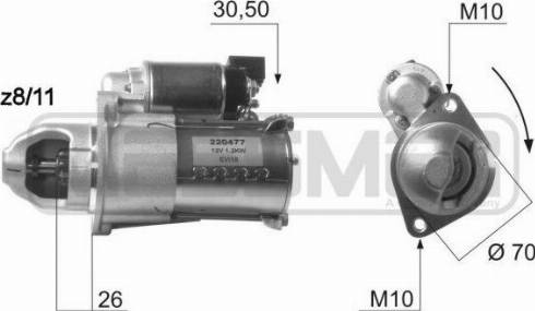 Messmer 220477A - Стартер autocars.com.ua