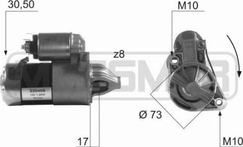 Messmer 220489A - Стартер avtokuzovplus.com.ua