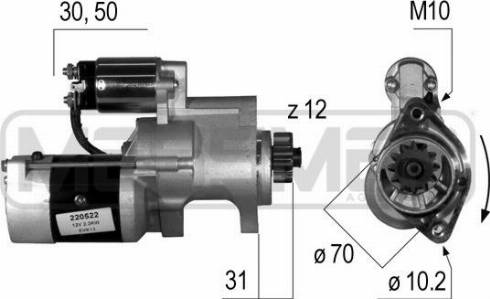 Messmer 220522A - Стартер avtokuzovplus.com.ua