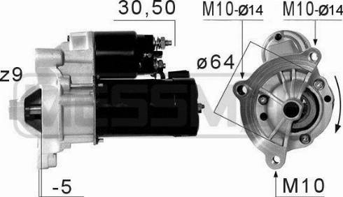 Messmer 220660A - Стартер avtokuzovplus.com.ua