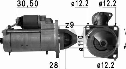 Messmer 220750A - Стартер avtokuzovplus.com.ua