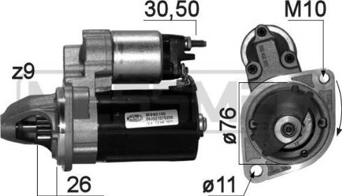 Messmer 220871A - Стартер avtokuzovplus.com.ua