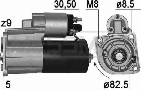 Messmer 221009A - Стартер autocars.com.ua