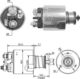 Messmer 227229 - Тягове реле, стартер autocars.com.ua