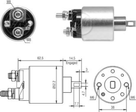 Messmer 227912 - Тяговое реле, стартер avtokuzovplus.com.ua