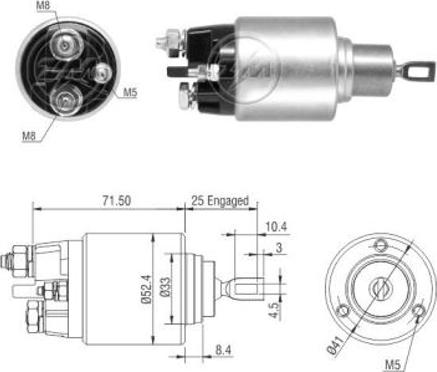 Messmer 227937 - Тягове реле, стартер autocars.com.ua